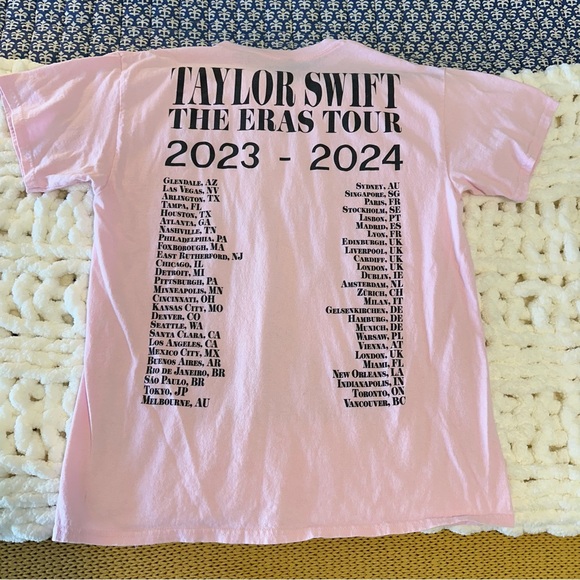 Taylor Swift The Eras Tour Light Pink Tee - Picture 3 of 5
